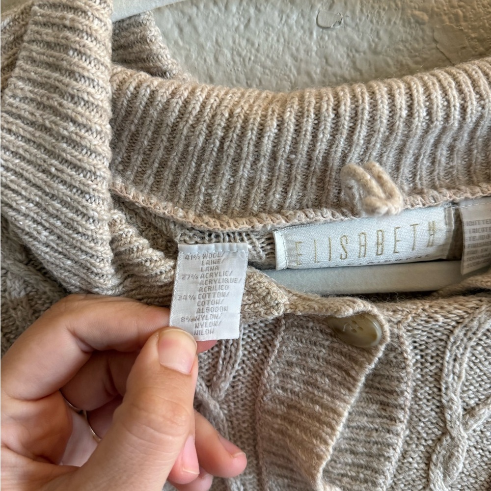 Vintage Cable Knit Sweater Grandma Grandpacore Y2K Classic 90's Fashion - Picture 8 of 11